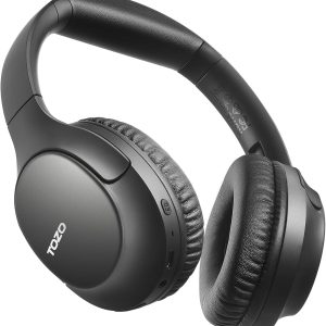 TOZO Bluetooth 5.4 Over Ear Headphones, ENC Call Noise Cancelling Mic, Foldable Wireless Headset, 70H Playback, Deep Bass Stereo Sound, Customizable EQ via Button & App, for Travel and Home, Upgraded